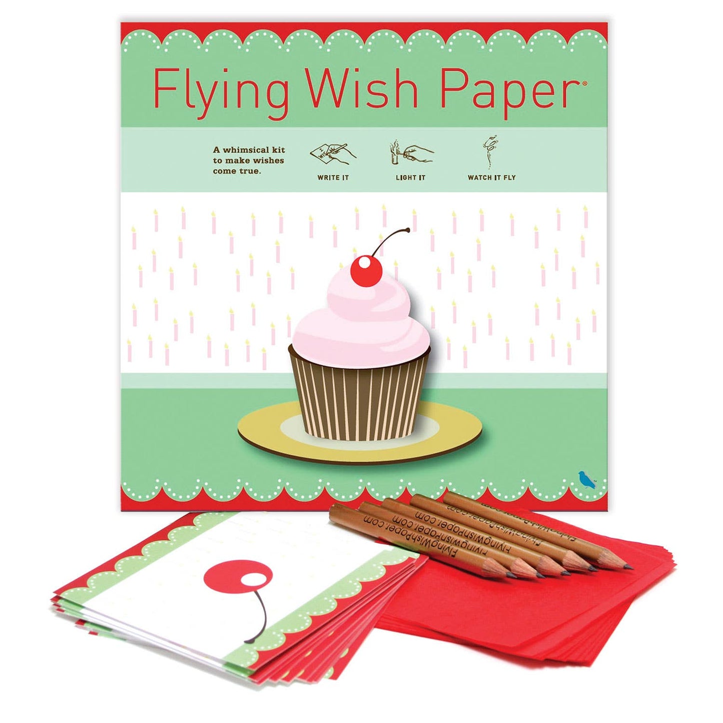 BIRTHDAY CUPCAKE / Large Kit / 50 Wish Papers + Accessories