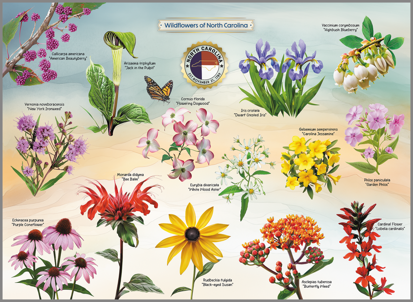 Wildflower of North Carolina Jigsaw Puzzle