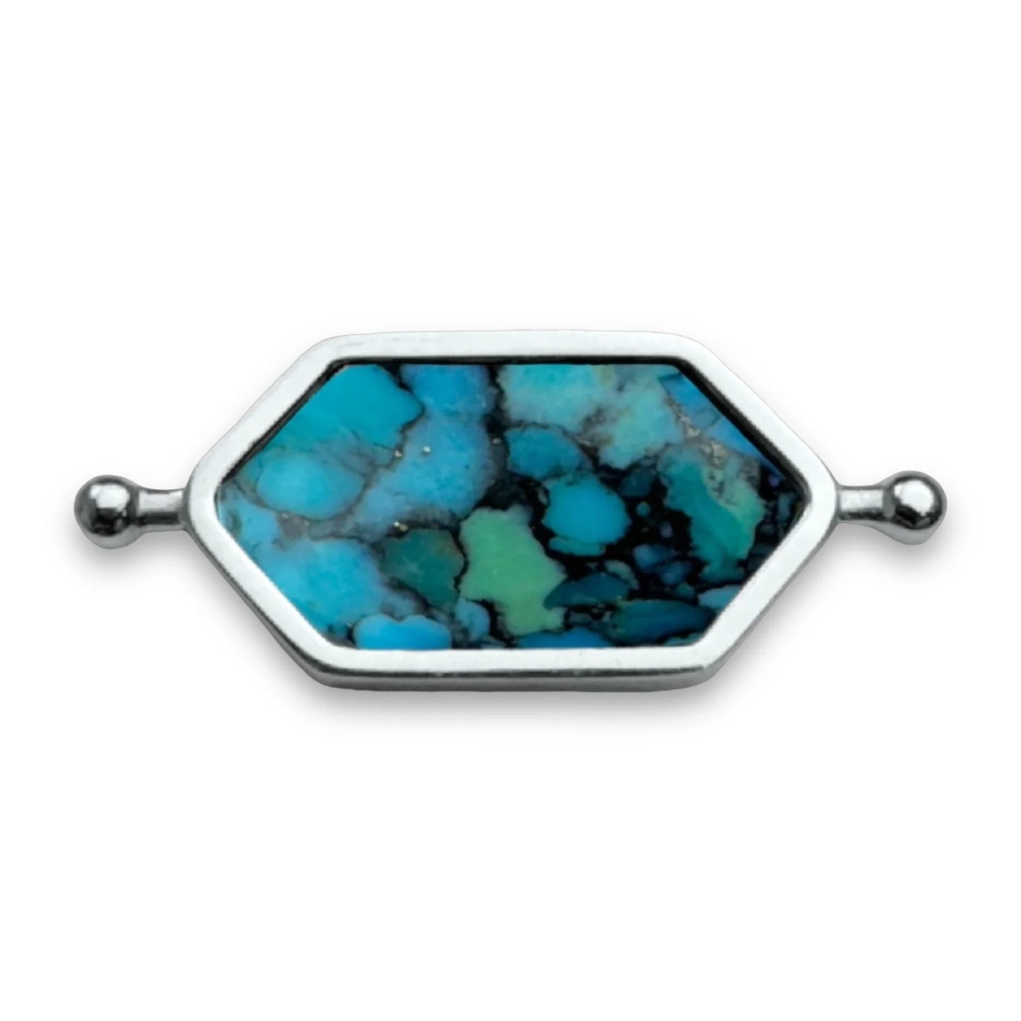 Blue Flower Mosaic Hexbar Element