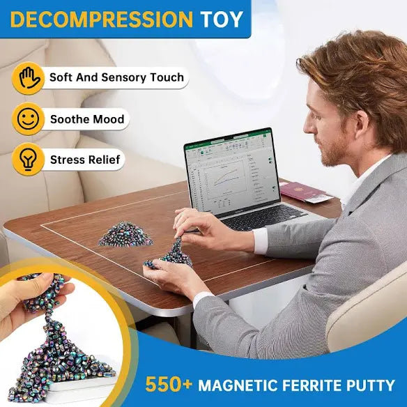 Ferrite Putty Stones – Magnetic Fidget Set (Adults Only)