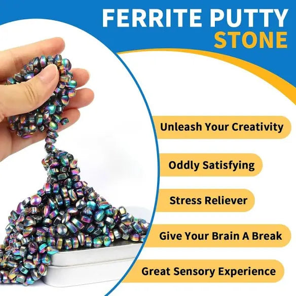 Ferrite Putty Stones – Magnetic Fidget Set (Adults Only)