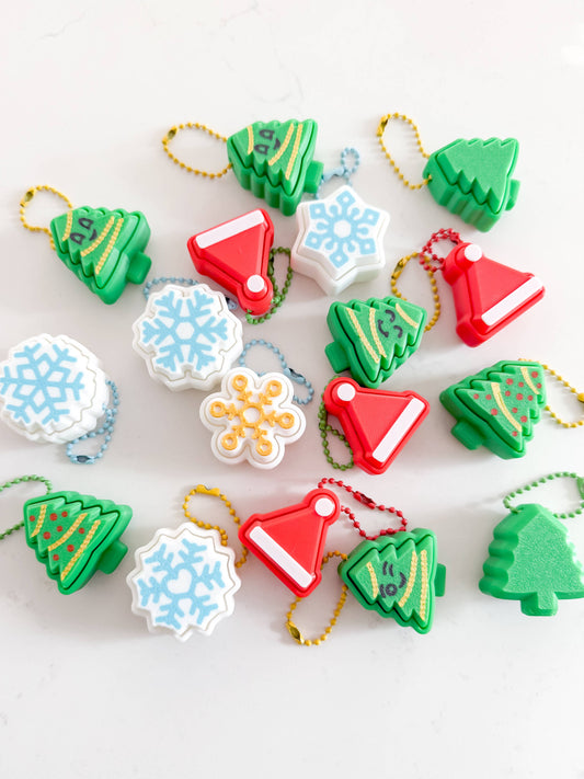 Holiday Christmas Clicker Fidget Keychain