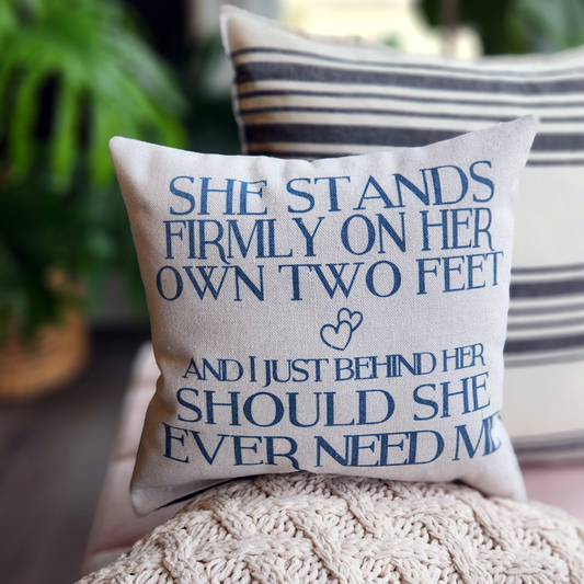 Wit & Wisdom Tiny Pillow- She Stands Firmly...