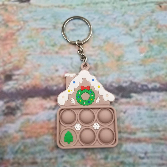 Christmas Pop Keychain - House