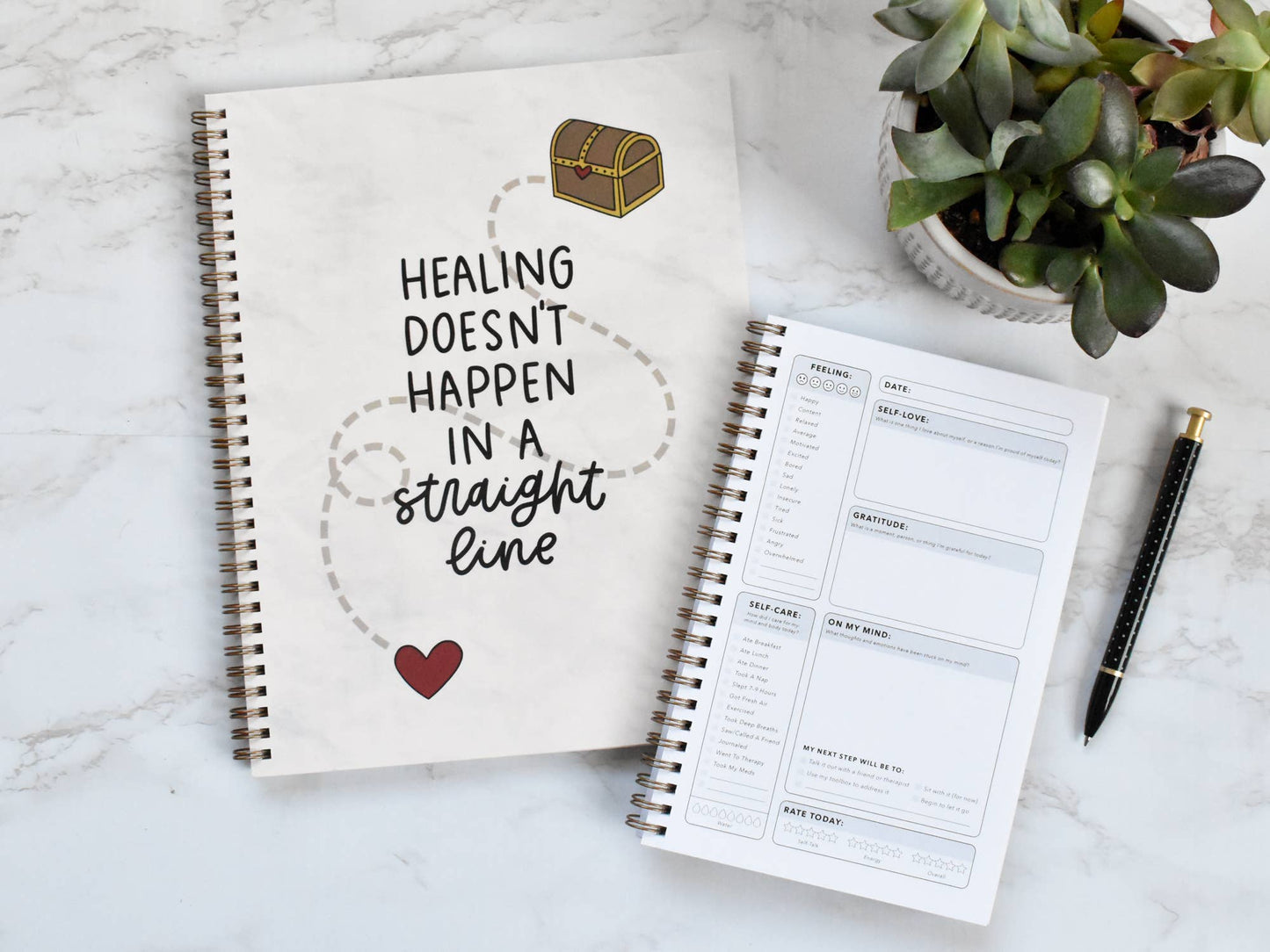 Healing / Straight Line Mental Health Journal: Large (8.5x11")