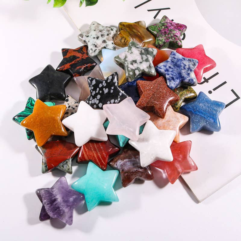 Hand-Carved Star Crystal Gemstone