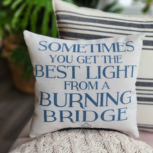 Wit & Wisdom Tiny Pillow ... Burning Bridge