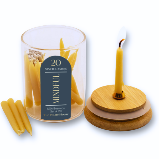 20 Minute Beeswax Candle Set