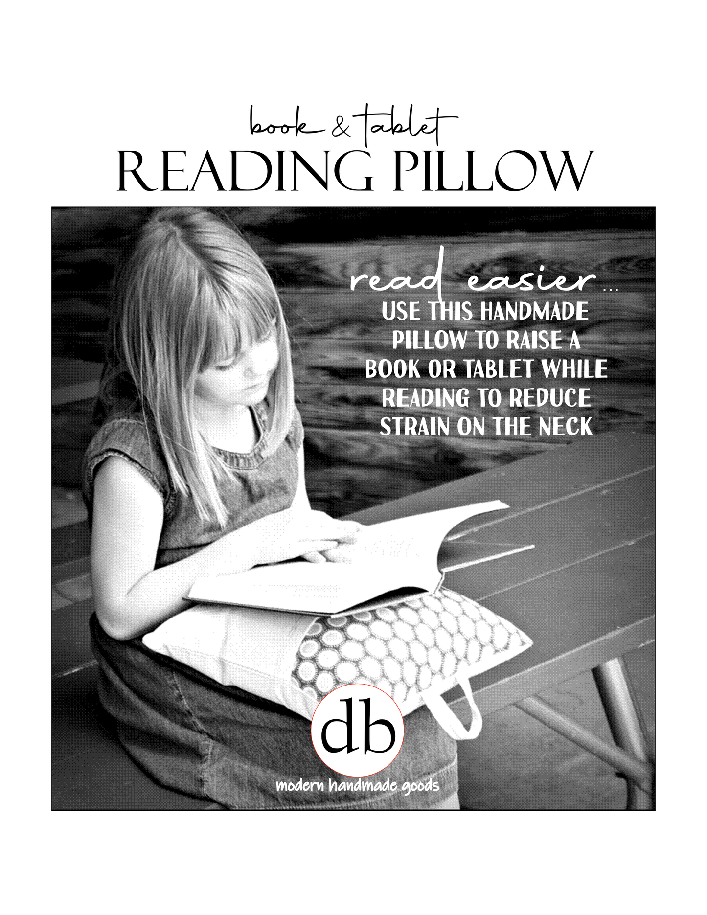 Reading Pillow- You Can't Read All Day, Ticking