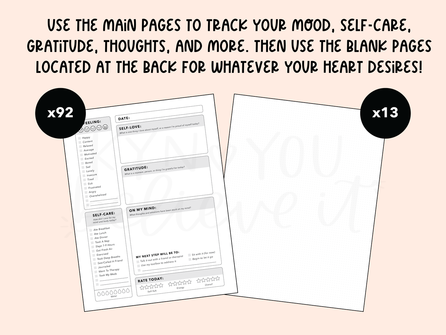 Unpack in Therapy Mental Health Journal: Small (5.5x8.5")