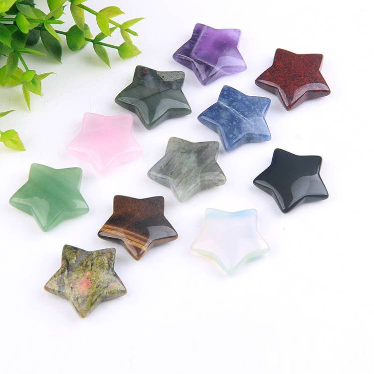 Hand-Carved Star Crystal Gemstone