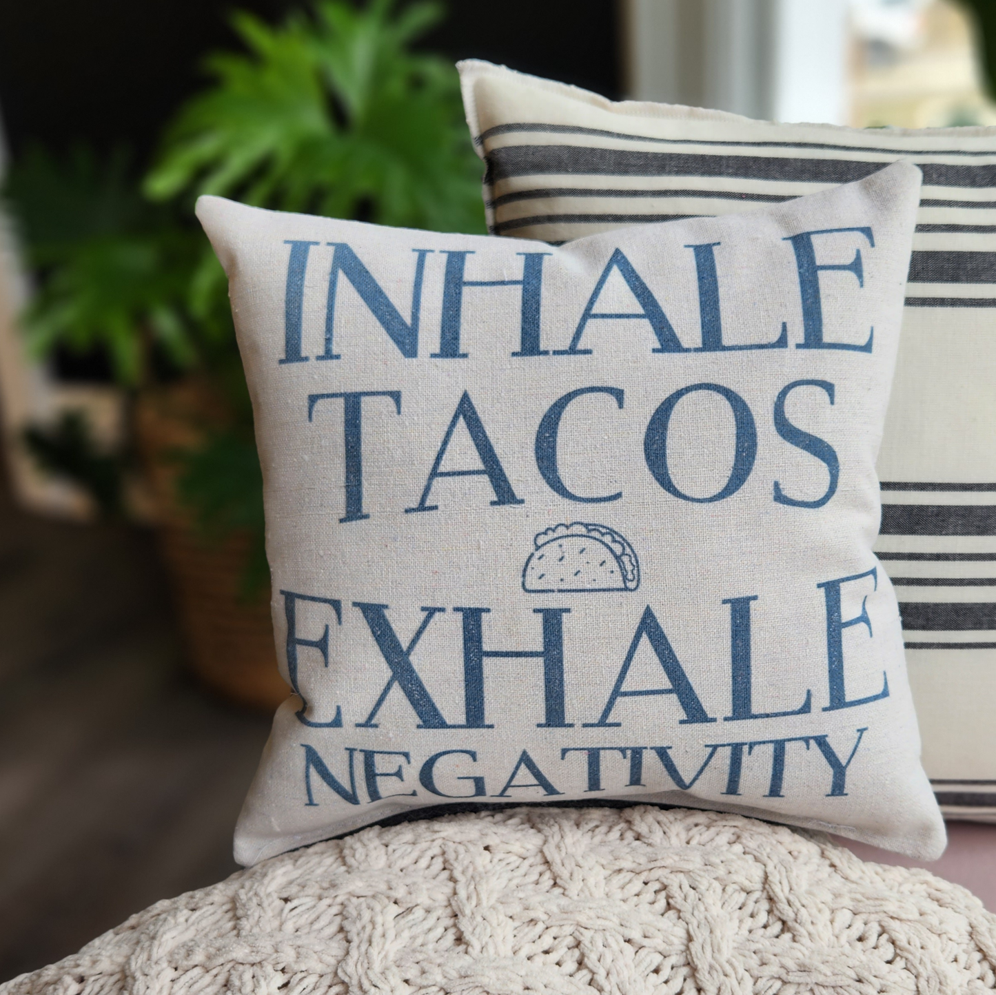 Wit & Wisdom Tiny Pillow- Inhale Tacos