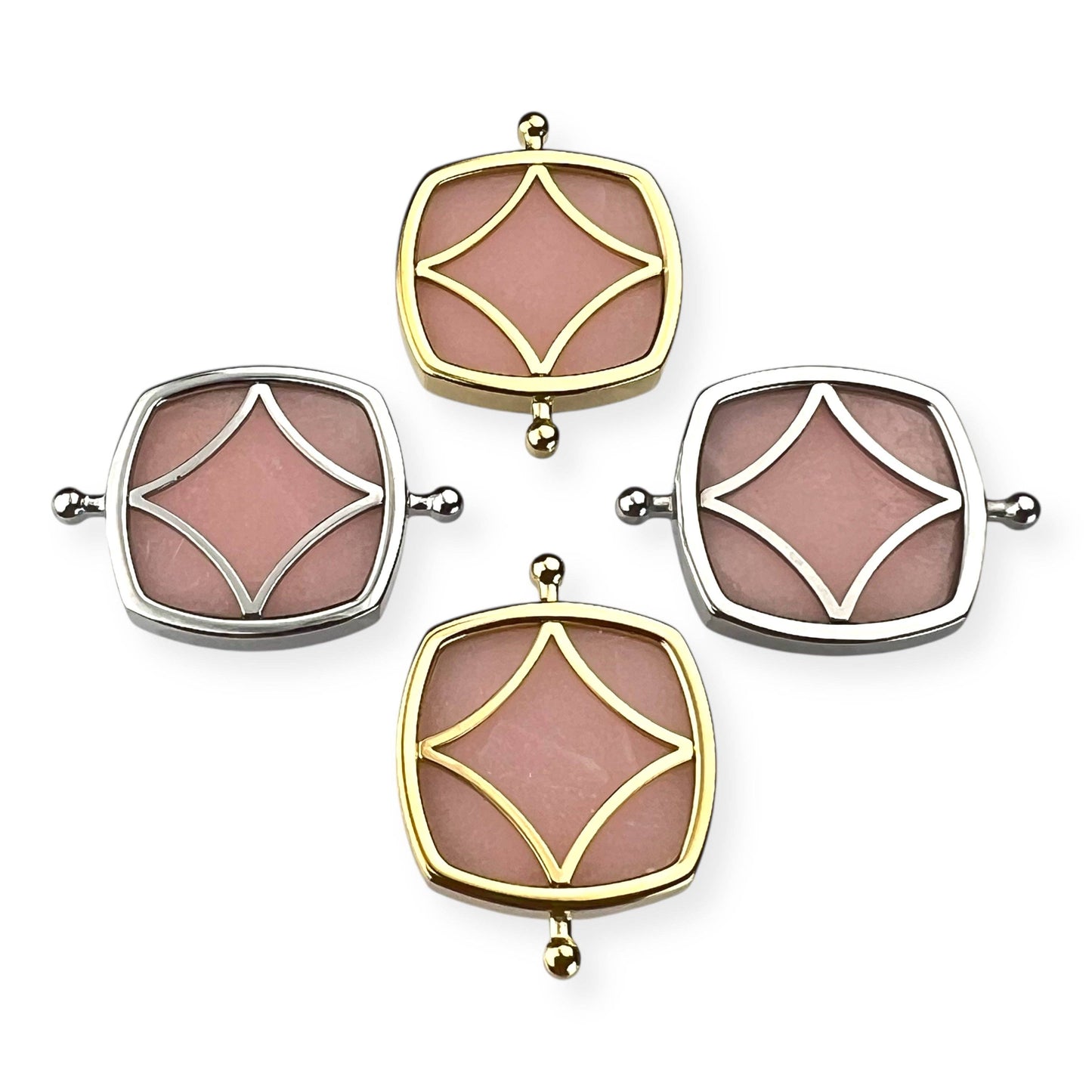 Pink Opal Crystal Charm
