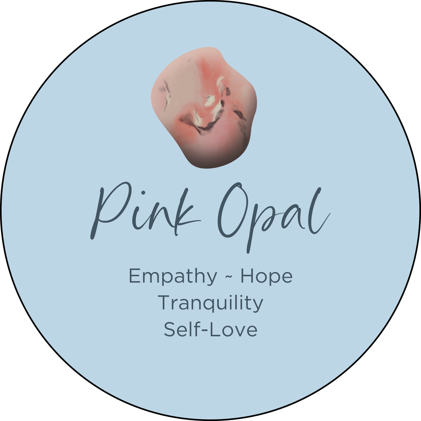 Pink Opal Crystal Charm