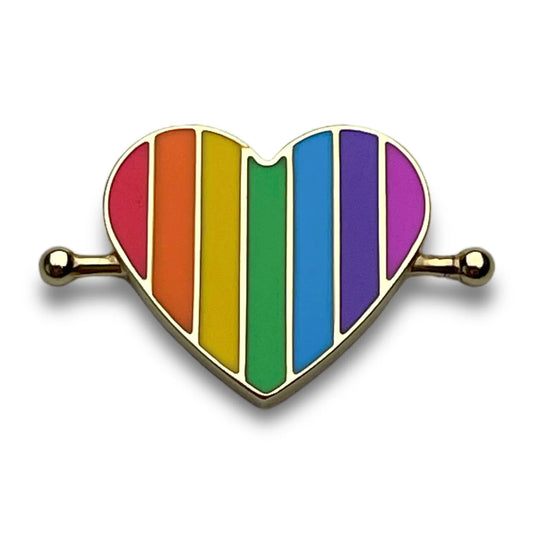 Rainbow Striped Heart Element