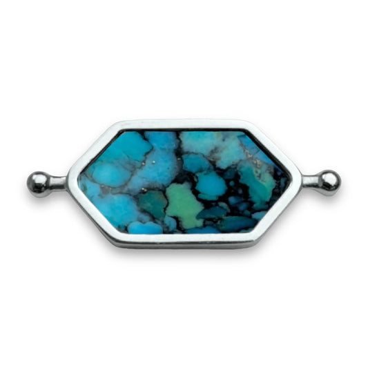 Blue Flower Mosaic Hexbar Element