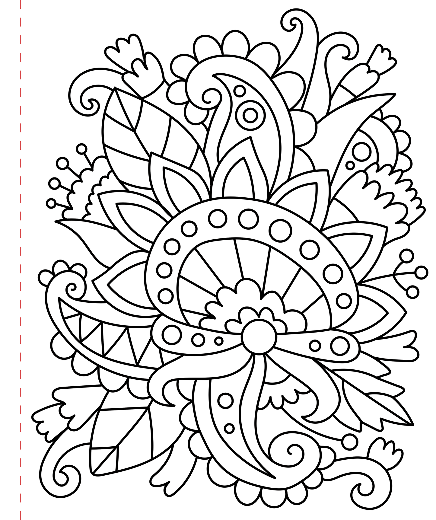 Large Print Coloring Book - Stress-Relief