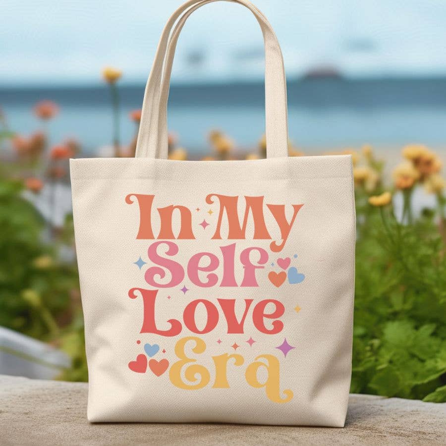 In My Self Love Era Inspirational Canvas Tote Bag