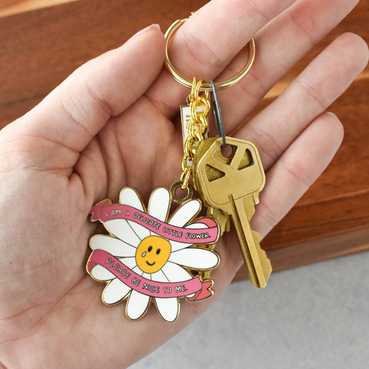 Delicate Flower Keychain