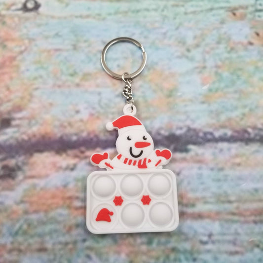 Christmas Pop Keychain - Snowman