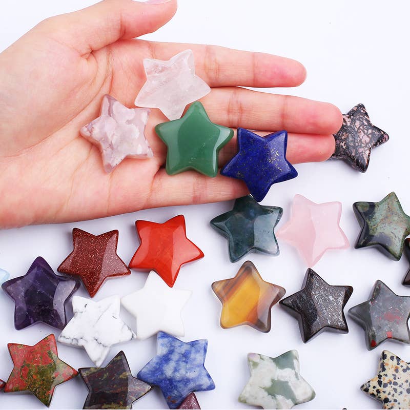Hand-Carved Star Crystal Gemstone