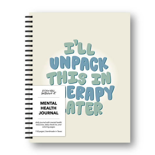 Unpack in Therapy Mental Health Journal: Large (8.5x11")