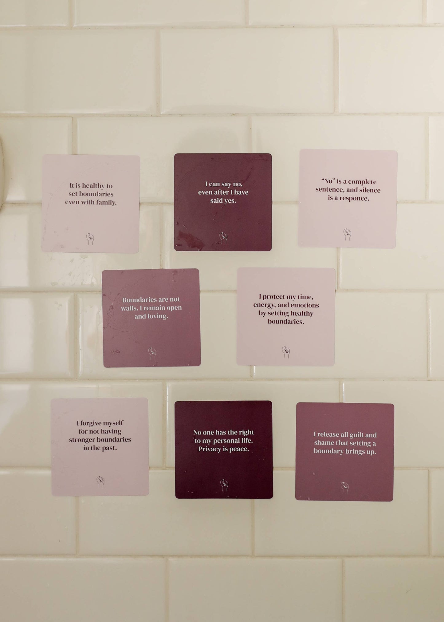 Shower Affirmation™  Cards - Boundaries